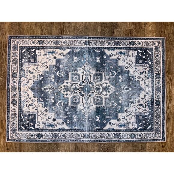 NEW! Blue
 BOHO Tribal Area Rug 2' x 3' - Picture 1 of 5